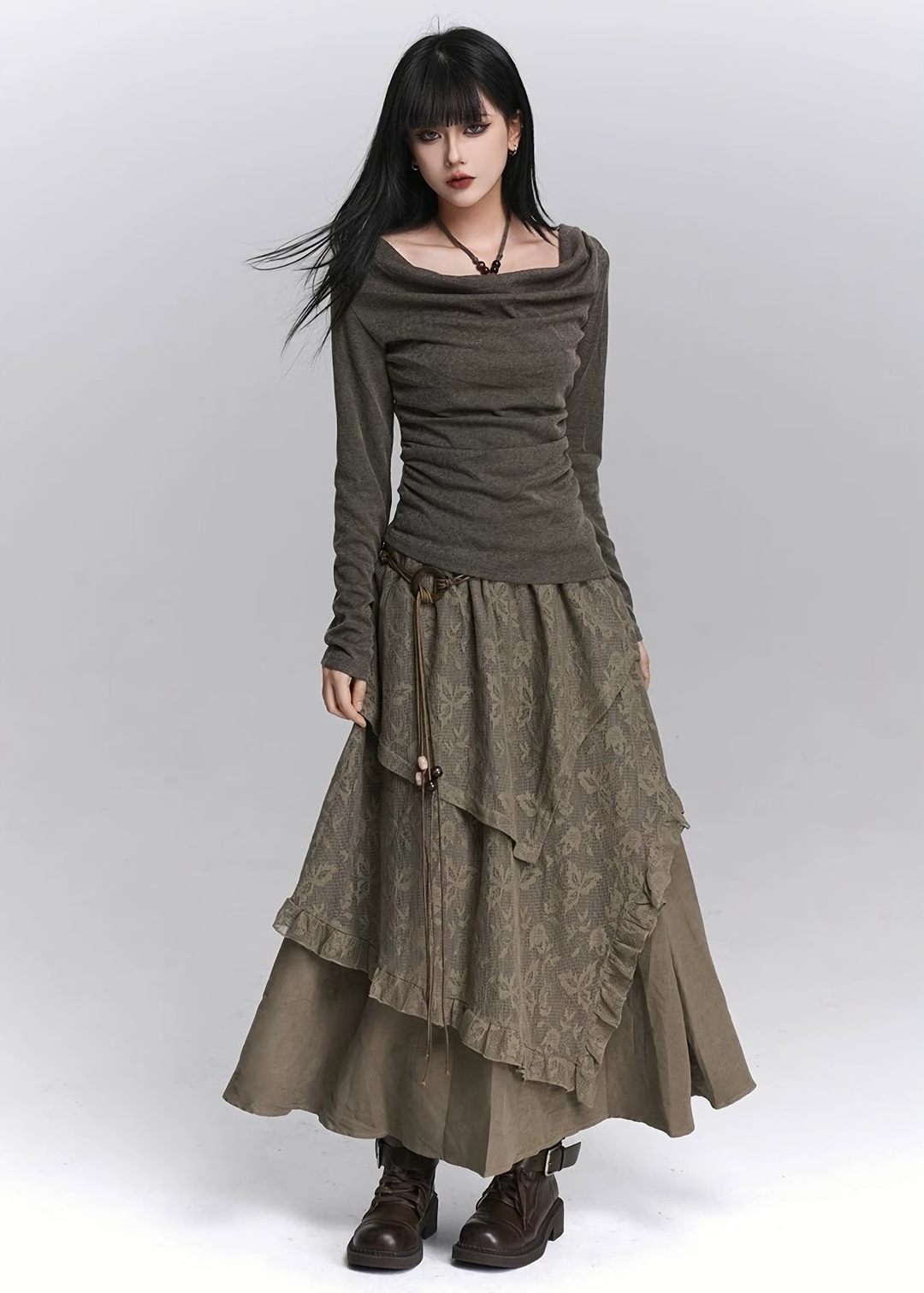 TWILIGHT LACE LAYERED SKIRT / LG1438