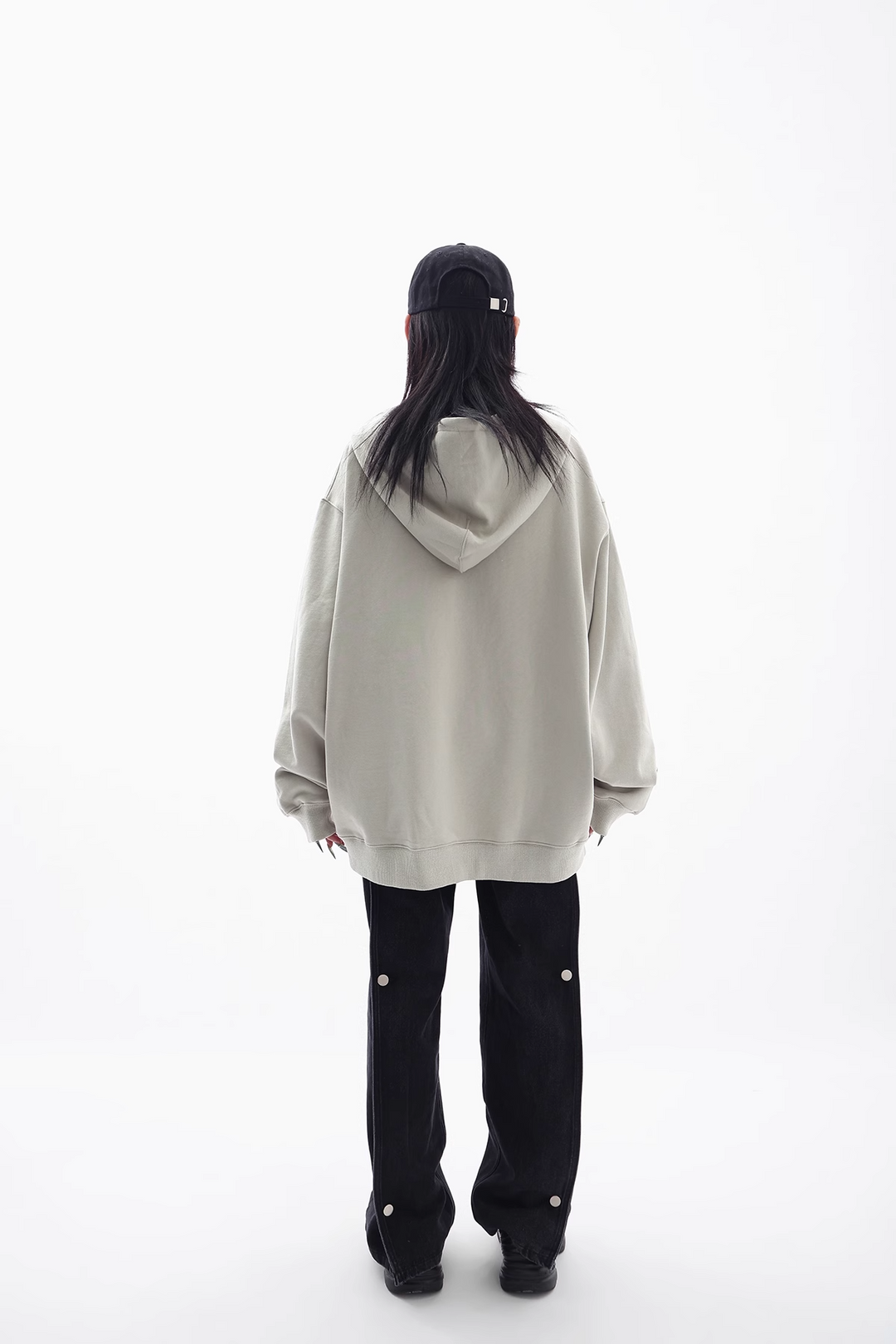 oversized full zip hoodie/as1116