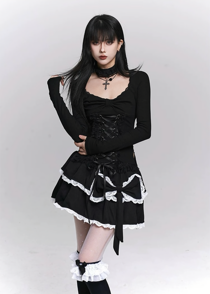 NOCTURNE CHOKER LACE TOP / LG1494