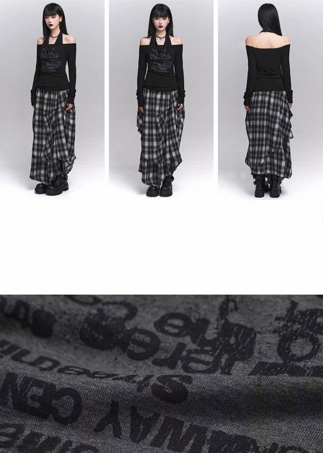 Drape Print Cutout Top / lg1372