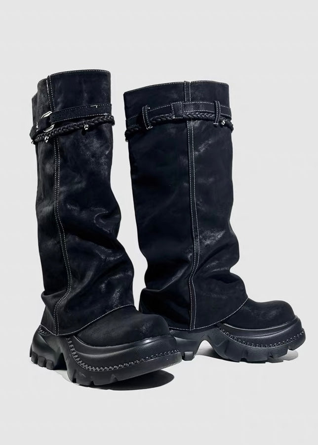 DARK Chain Belt Long Boots / V1184
