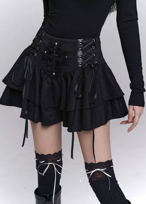 gothic cross mini skirt / LG1225_e4r