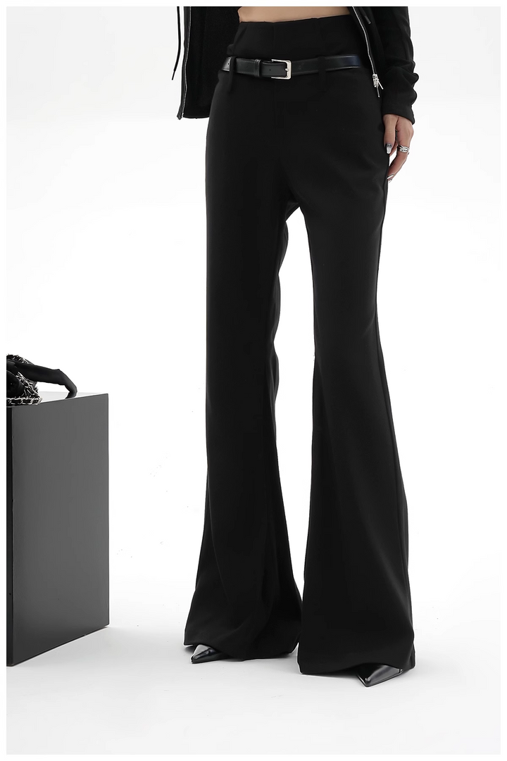 black flare long pants/sr1110