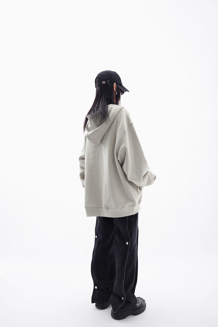 oversized full zip hoodie/as1116