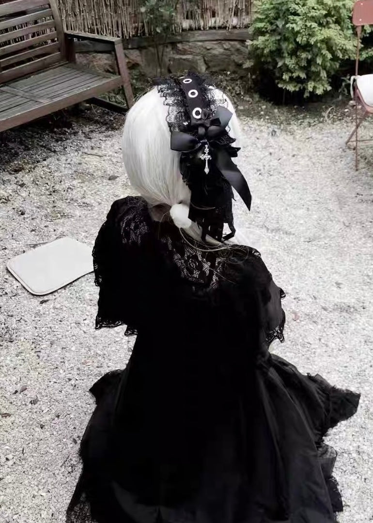 Feather Lace Gothic Headdress / A1129