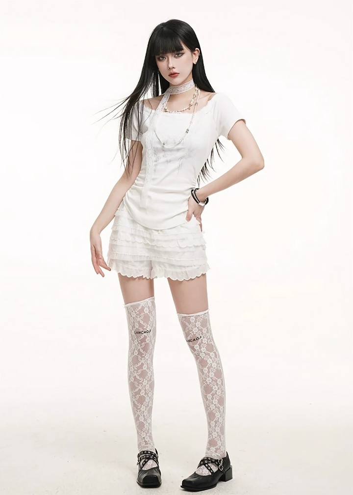 Gothic lace top &amp;amp; layered frill skirt / LG1266