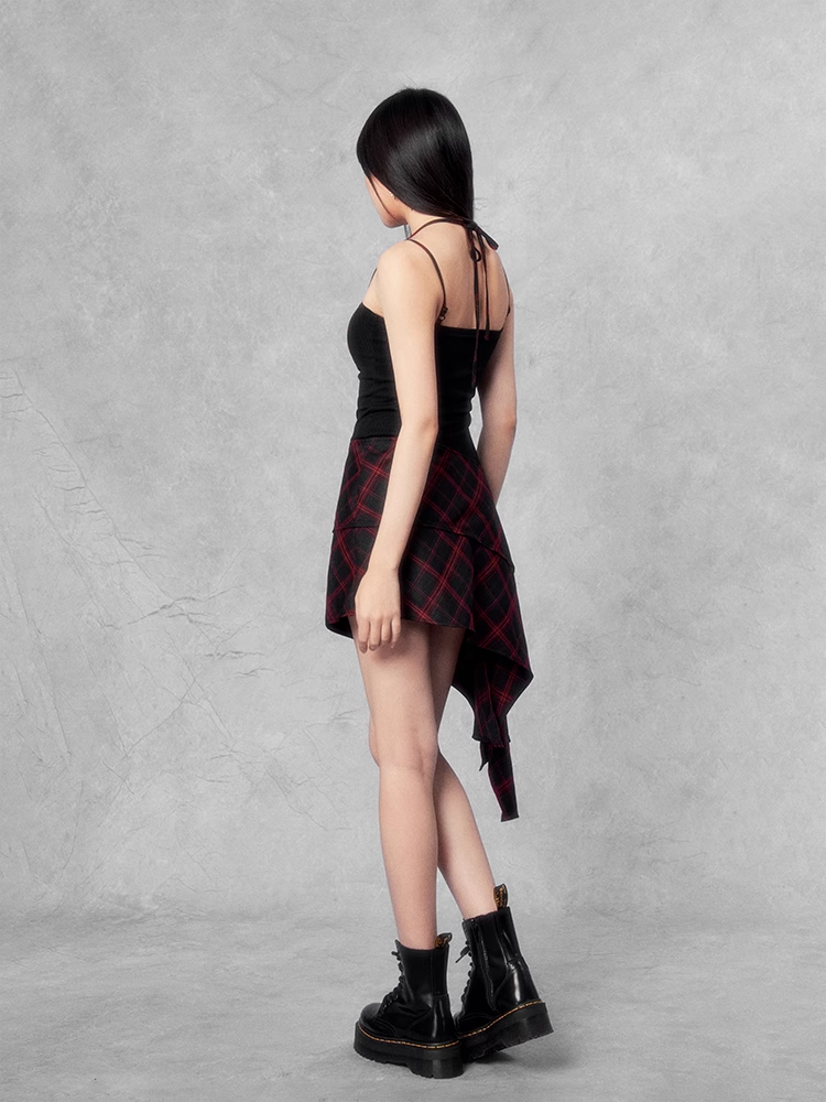 gothic check mini one piece & cropped knit/vo1119