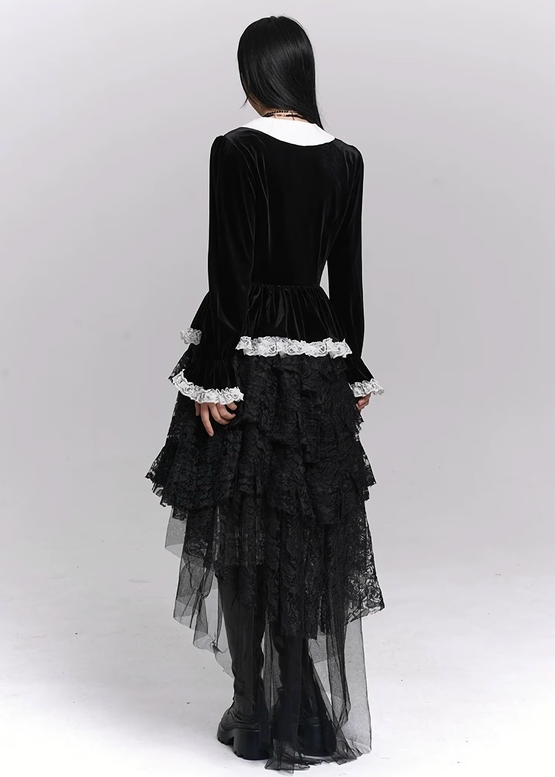 VELVET LACE COLLAR BLOUSE / LG1495