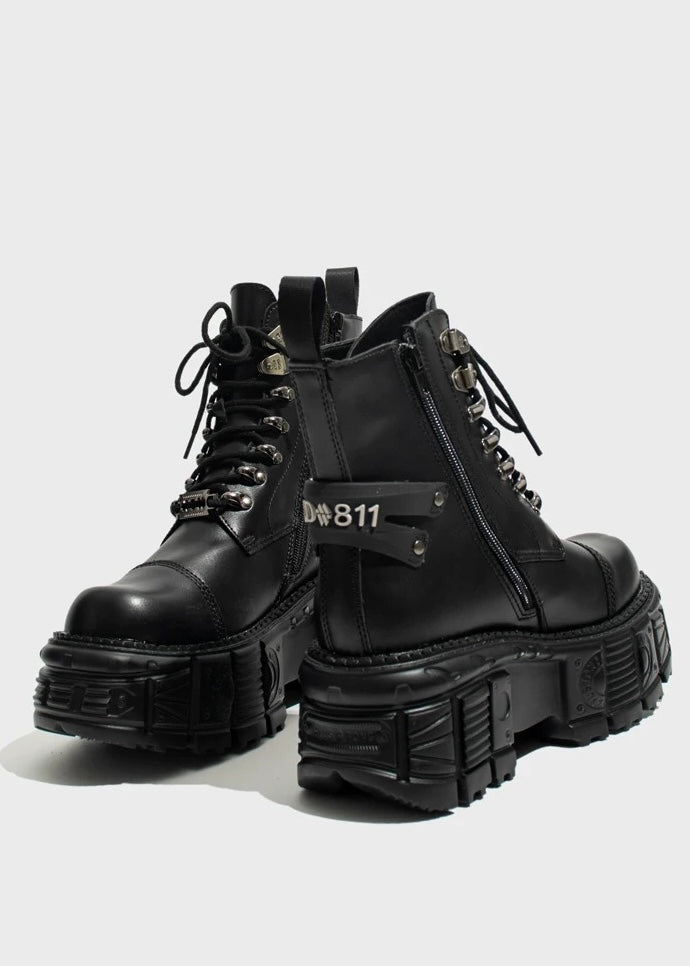 rivet heavy metal martin boots / v1106