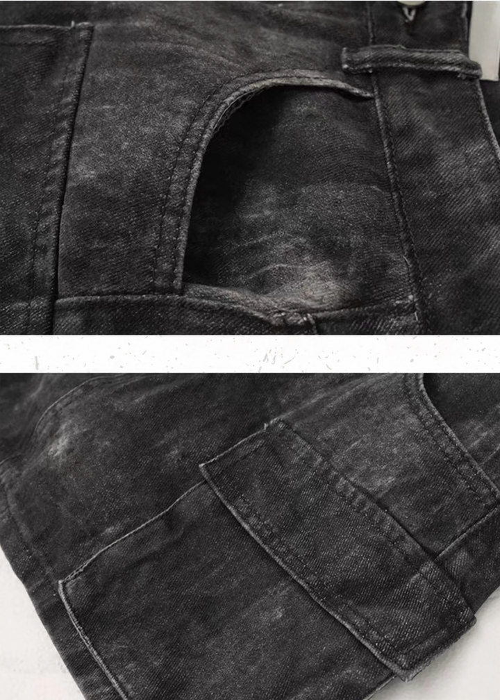 Washed Cargo Mini Skirt / LG1388