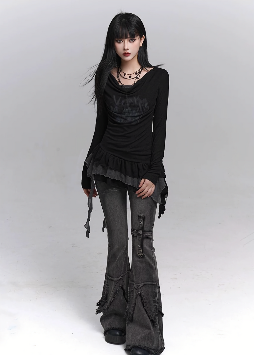 Dark Dystopia Denim Pants / lg1335