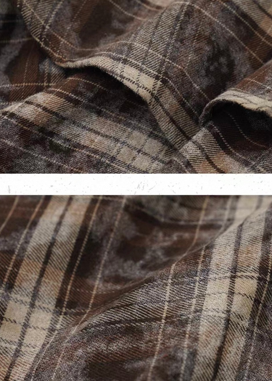 Asymmetry Check Flare Skirt / LG1381