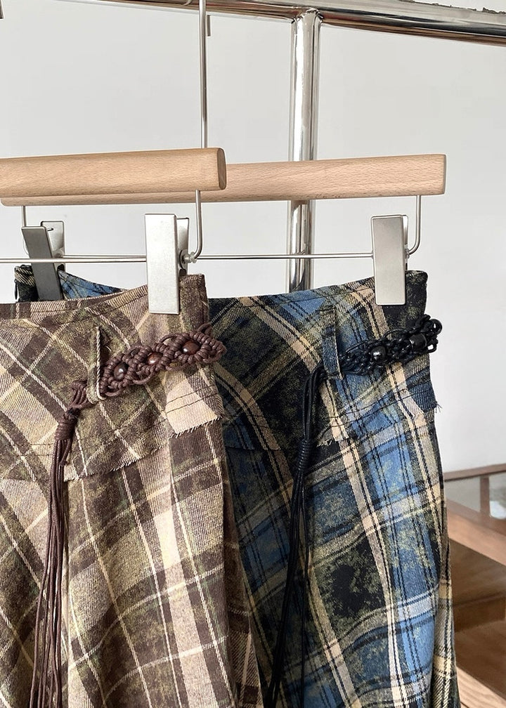 Check Frill Long Skirt / lg1365