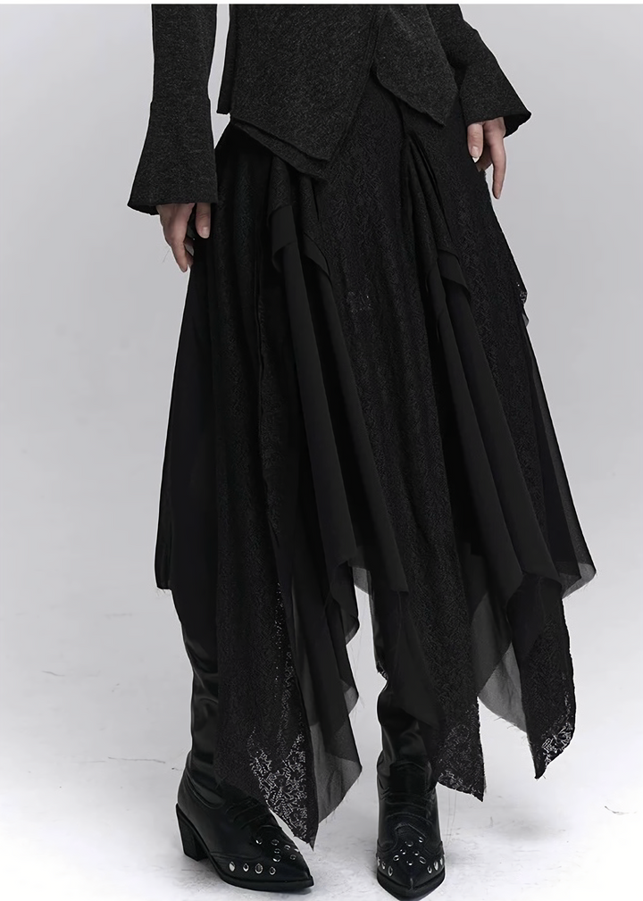 Asym Drape Layer Skirt / LG1434