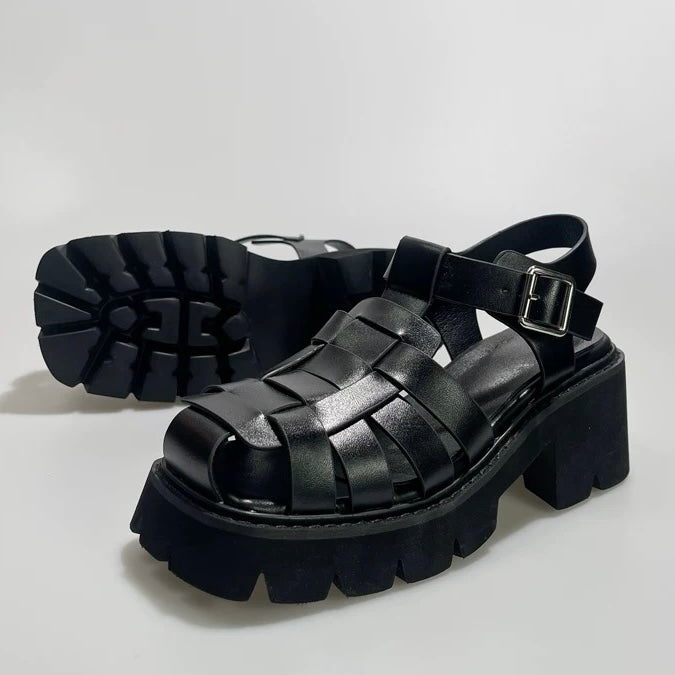 CHUNKY GURKHA PLATFORM SANDALS / V1171