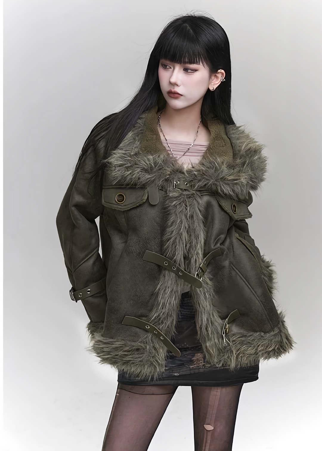 fleece fur jacket / LG1162