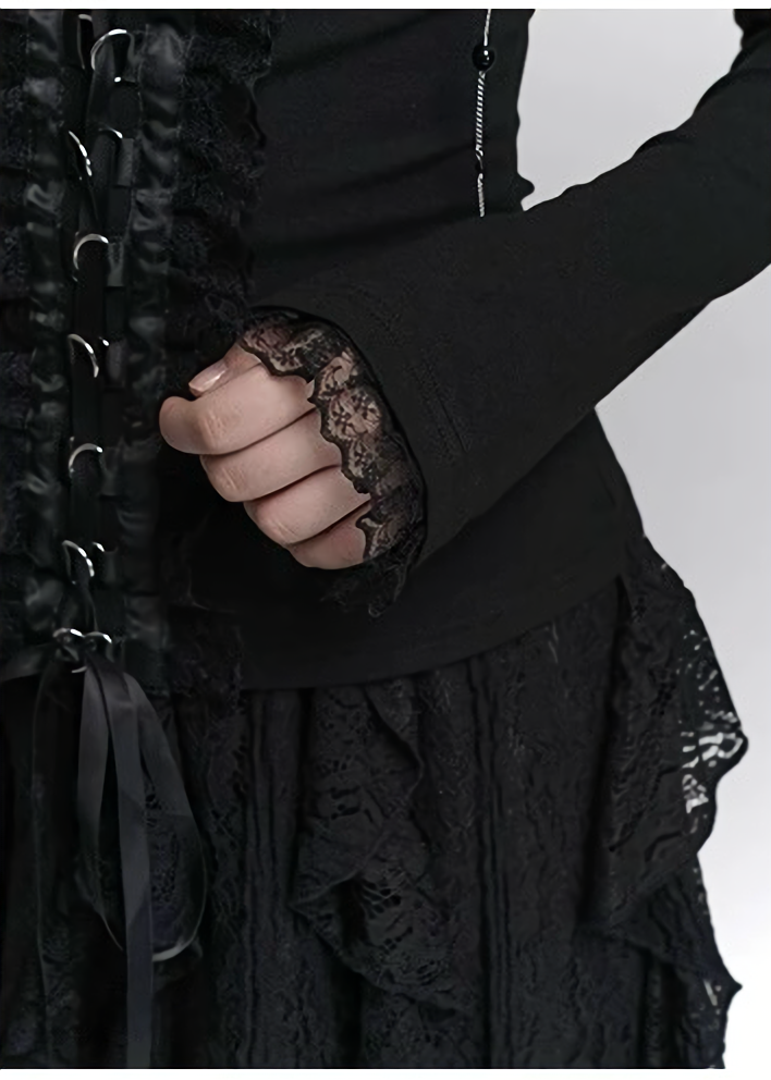 LACE-UP GOTHIC CHOKER TOP / LG1431