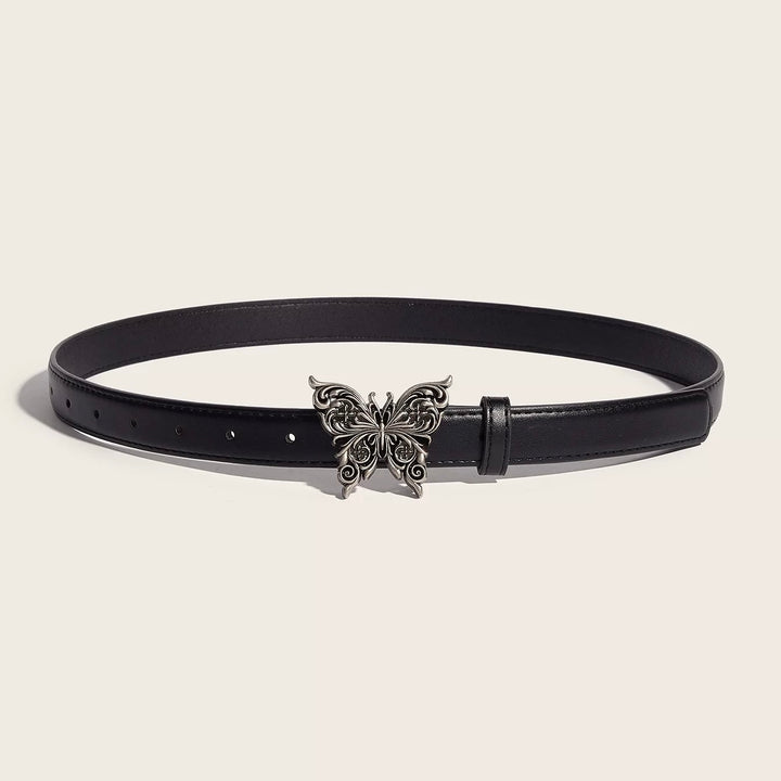 Butterfly motif buckle belt / a1122