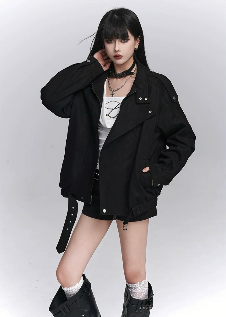 STRUCTURED SUEDE OVER JACKET / LG1440