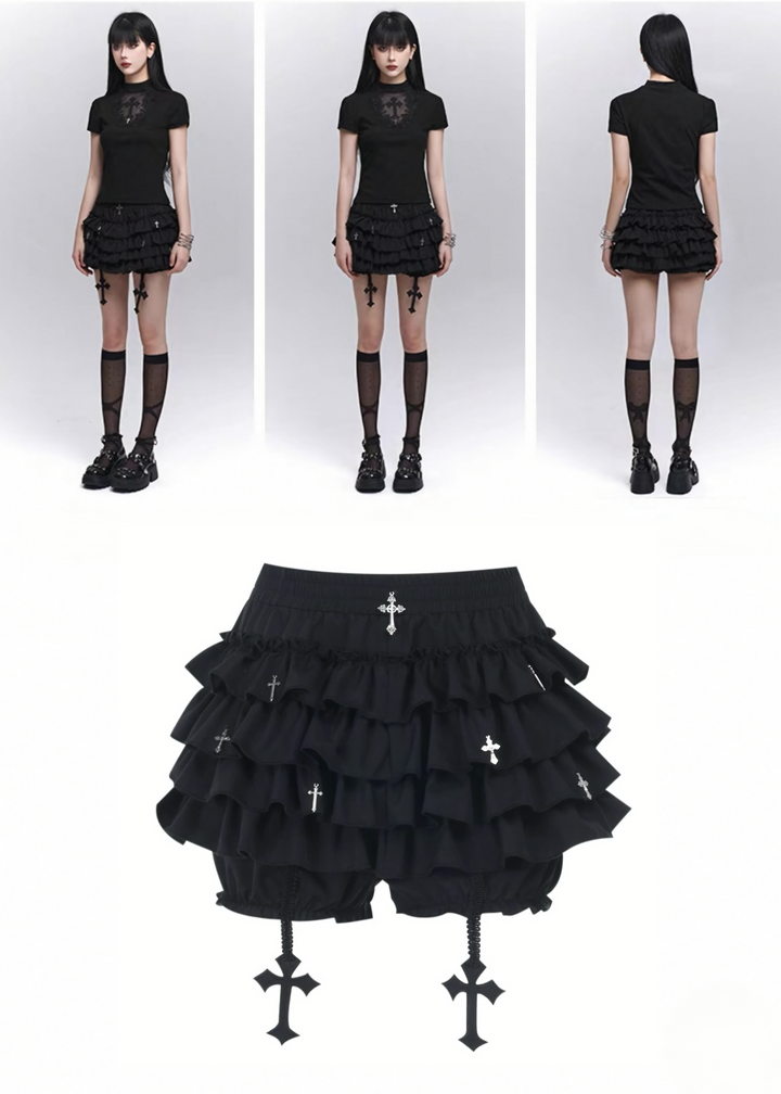 CROSS GOTHIC BALLET SKIRT / LG1267