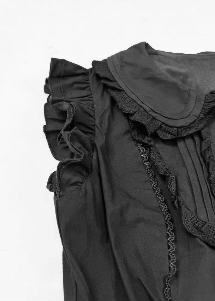 GOTHIC FRILL TIERED DRESS / LG1614