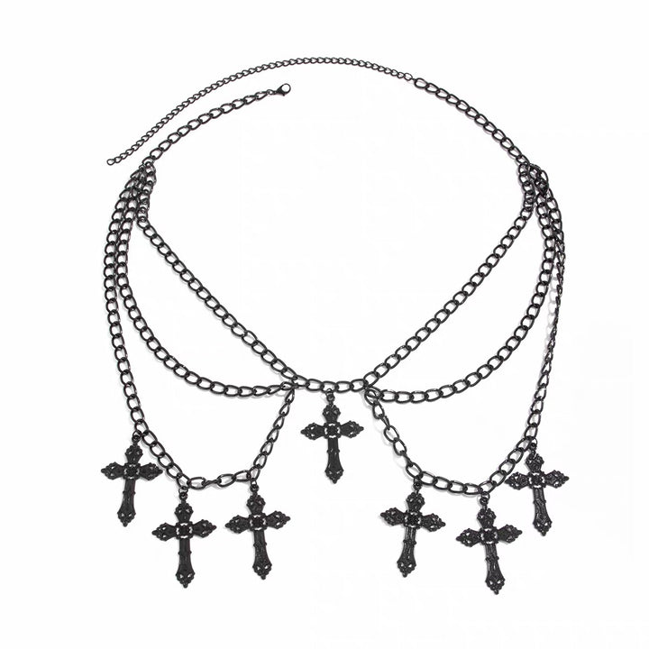 CROSS DRAPE CHAIN WAIST ACCESSORY / A1152
