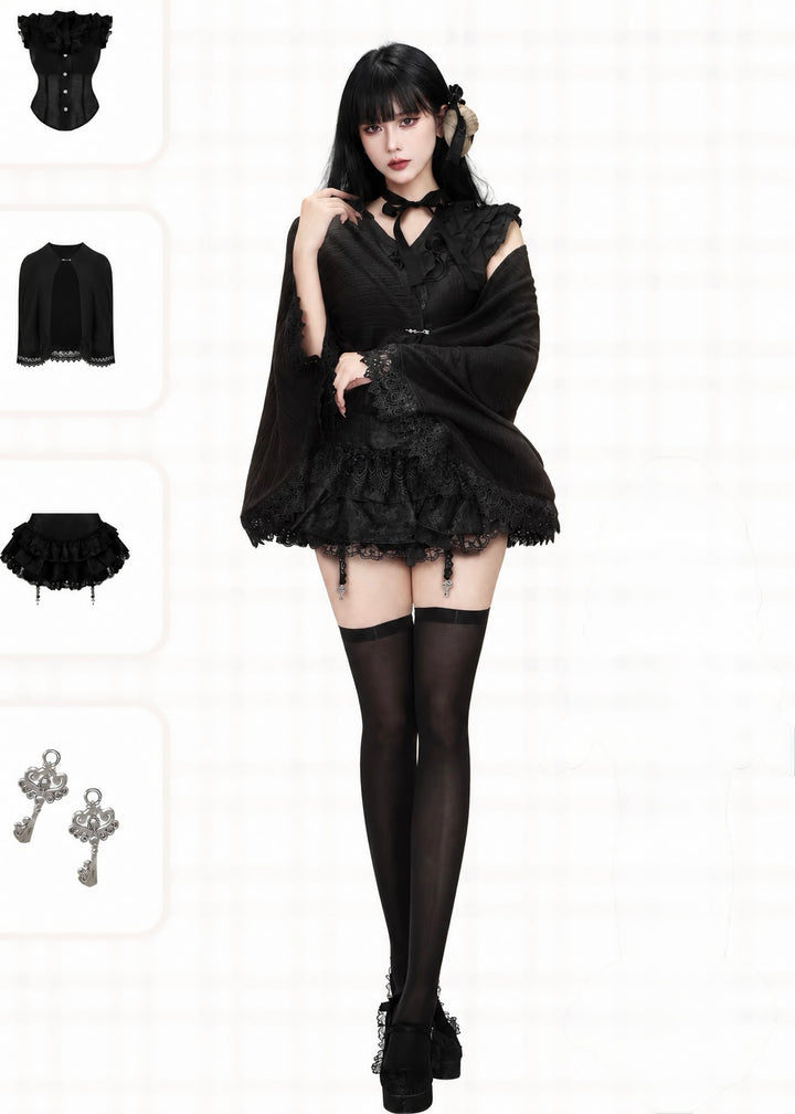 DARK DOLLY LACE SETUP &amp; GOWN / LG1647