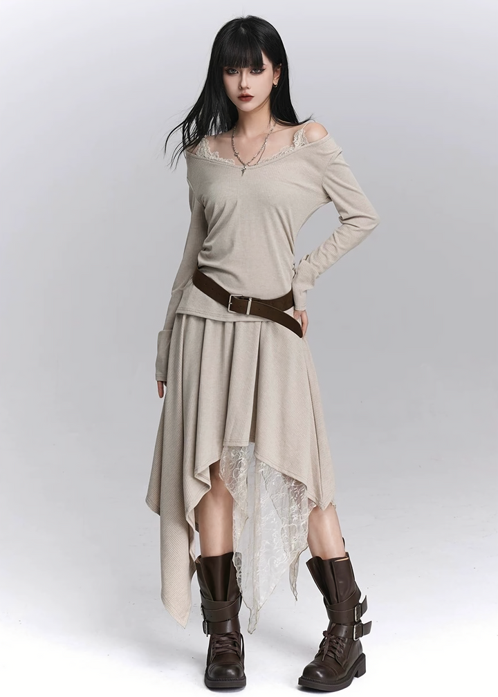 SHADOW LACE TWO-PIECE SET / LG1439