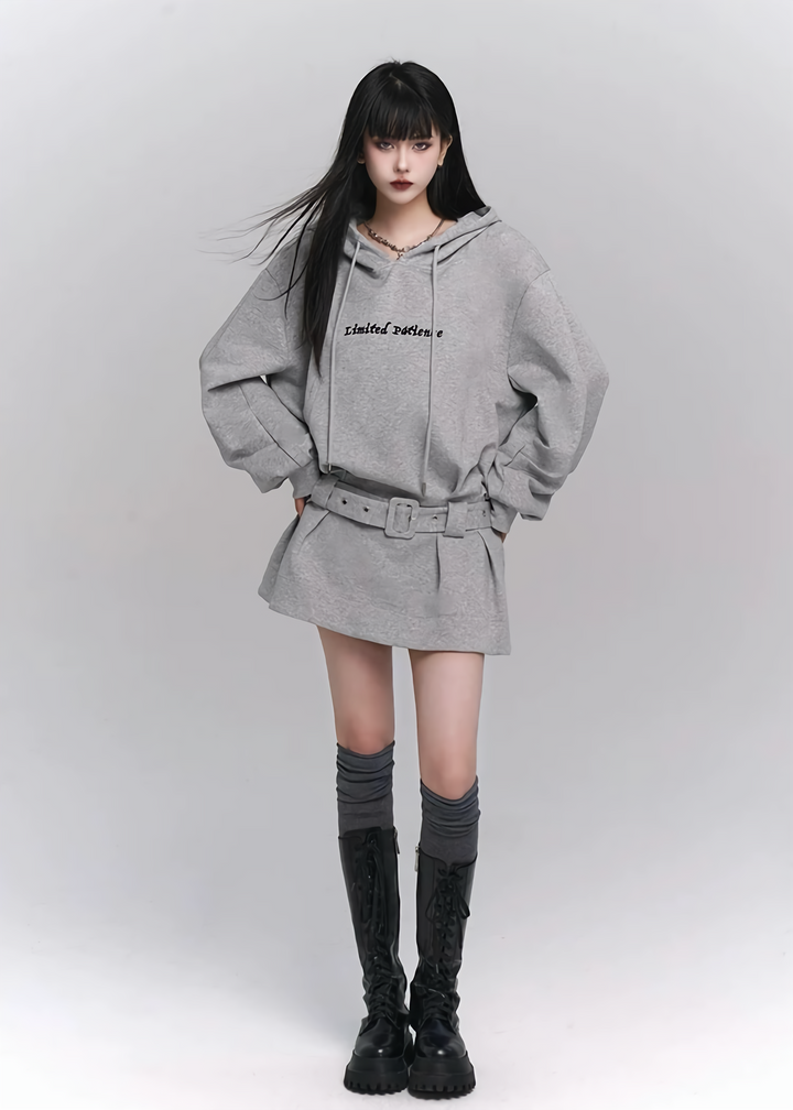 【即日配送】sweatshirt hoodie mini dress / LG1167