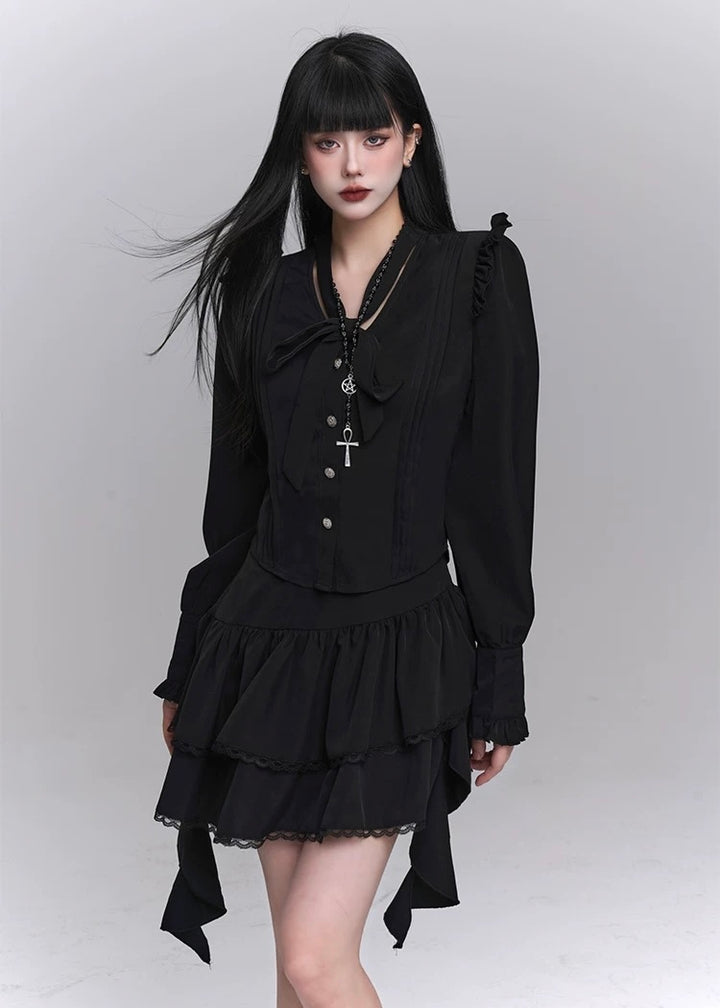 gothic black shirt/ LG1233