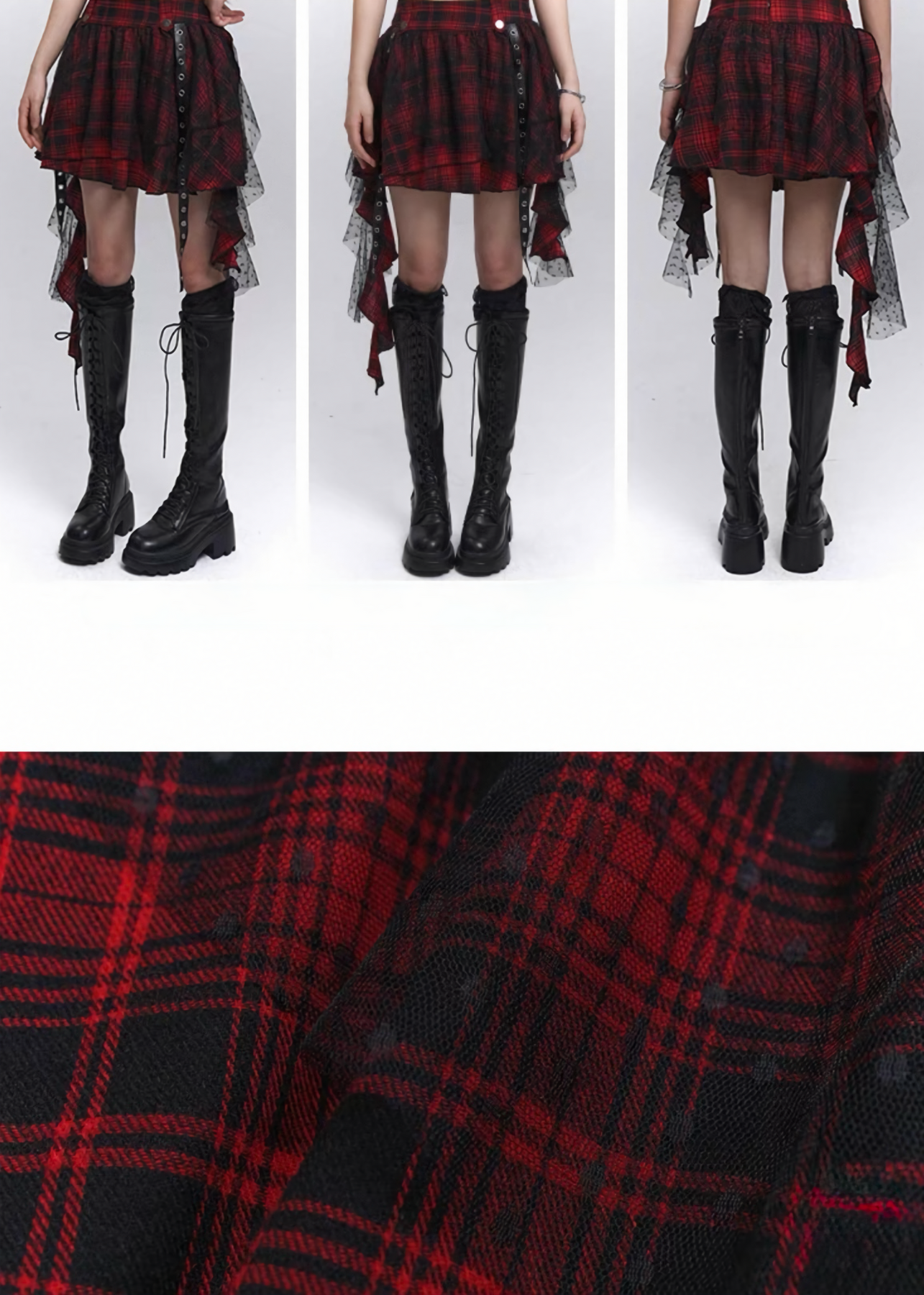 Gothic Rias Asymmetrical Gothic Layered Skirt / LG1288 – EU4RIA