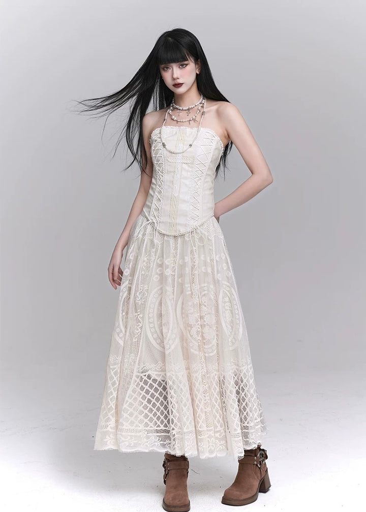 corset top &amp;amp; lace flare skirt / LG1236