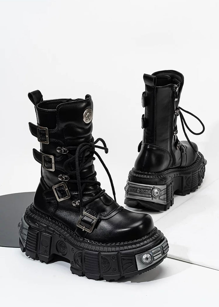 HEAVY SOLE MULTI BELT BOOTS / V1165