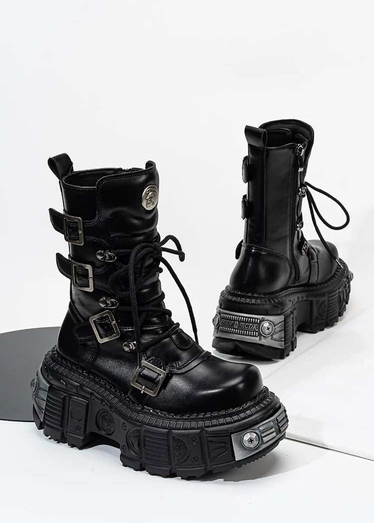 HEAVY SOLE MULTI BELT BOOTS / V1165