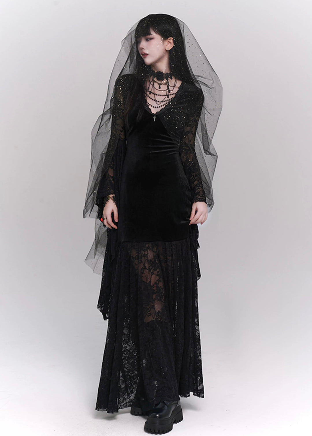 gothic retro velvet dress / LG1209