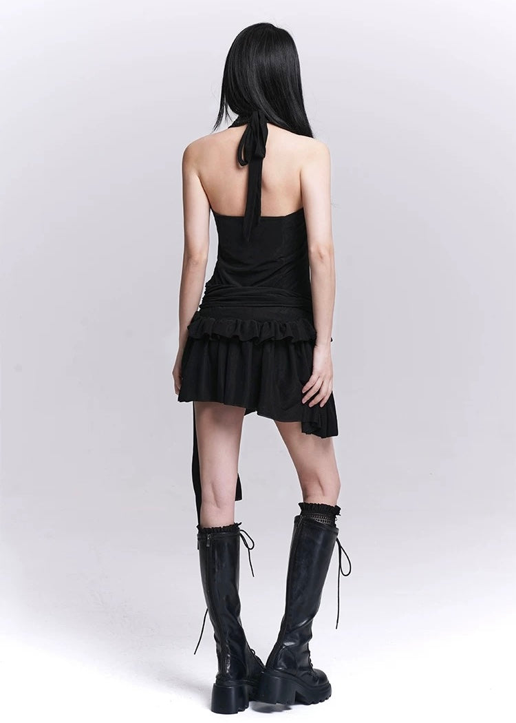 SEQUIN CROSS HALTER TOP / LG1548