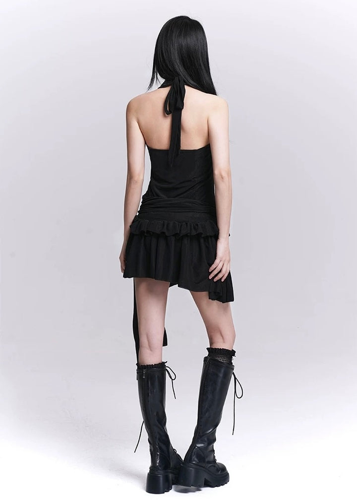 SEQUIN CROSS HALTER TOP / LG1548