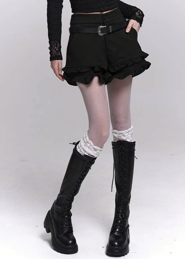 FRILL HEM SHORT PANTS / LG1498