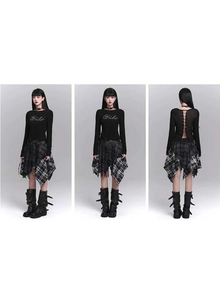 Back lace-up slim fit / LG1218 