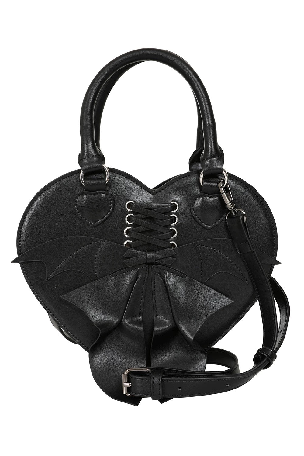 heart shaped ribbon strap bag / b1113