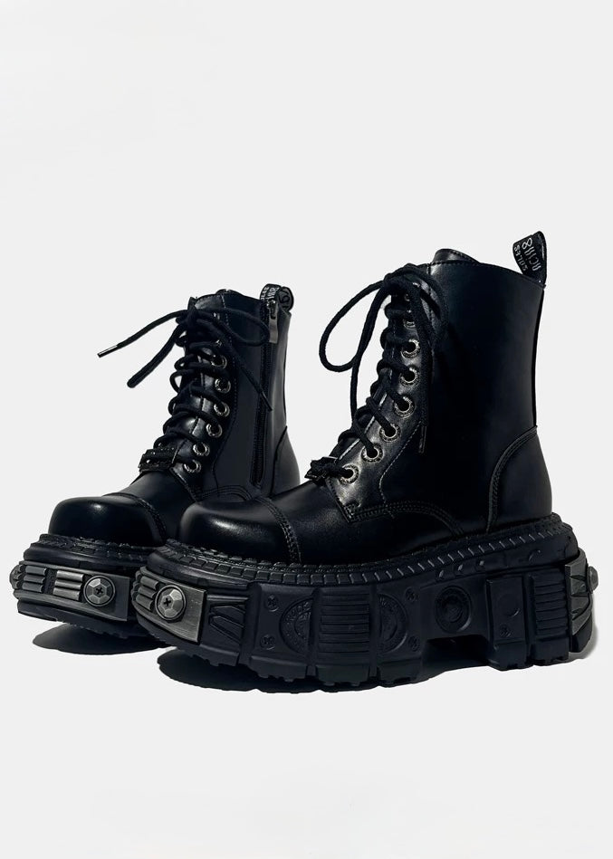 HEAVY SOLE LACE-UP BOOTS / V1166