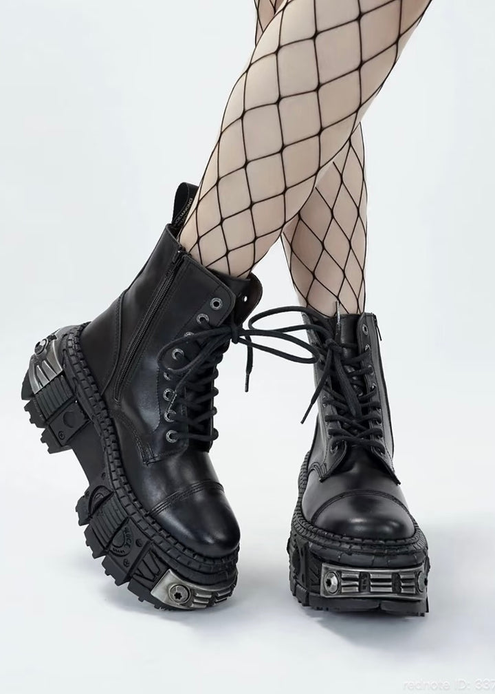 HEAVY SOLE LACE-UP BOOTS / V1166