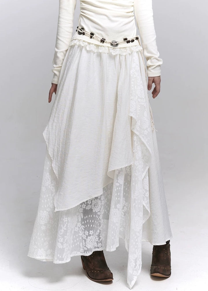 Dual Layer Lace Skirt/lg1349 