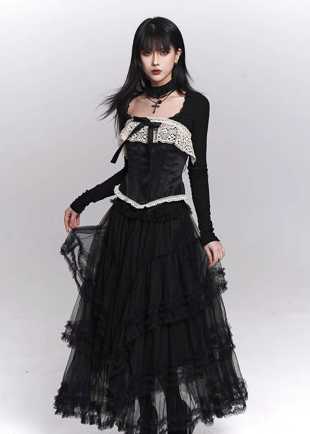 Gothic Lace Corset Bustier / LG1506 – EU4RIA Gothic Lace Corset Bustier / LG1506 – EU4RIA