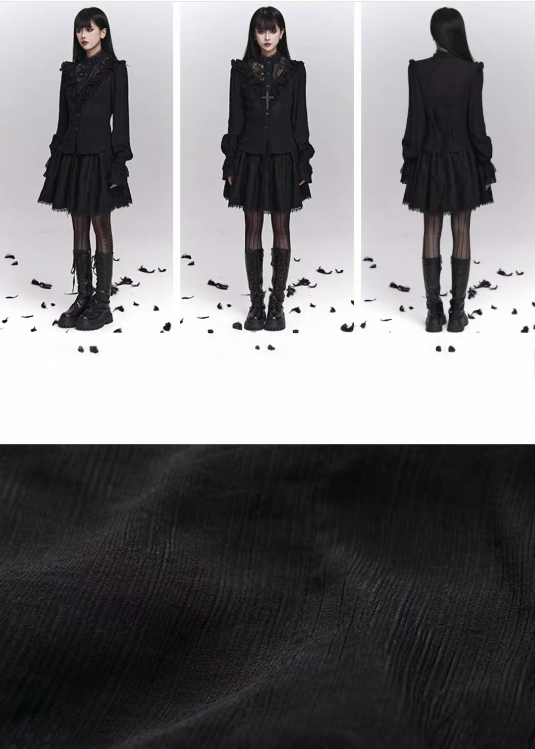 Corset Lace Flare Skirt / LG1402_e4r