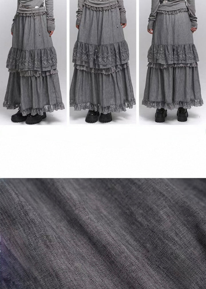 Layered Lace Maxi Skirt / lg1330