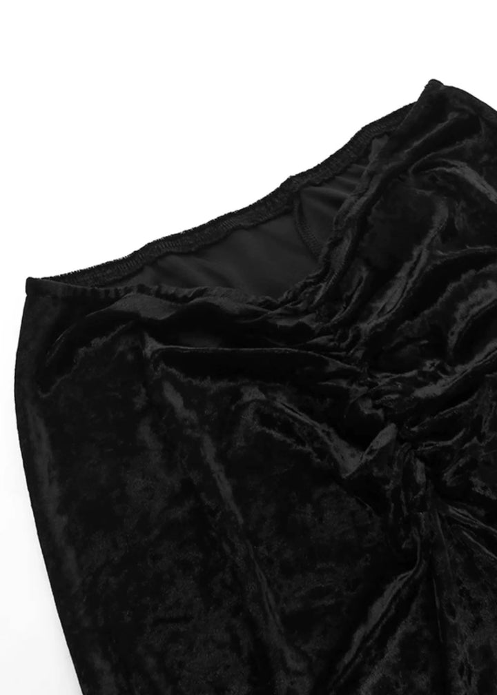 velvet fishtail skirt/lg1120_e4r