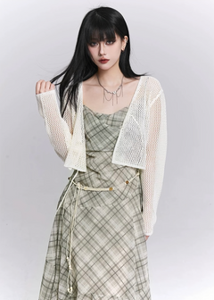 LIGHT MESH SHORT CARDIGAN / LG1546