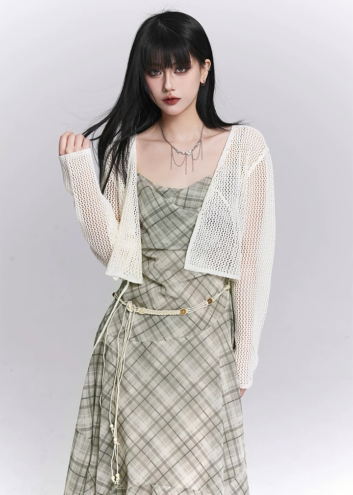 LIGHT MESH SHORT CARDIGAN / LG1546