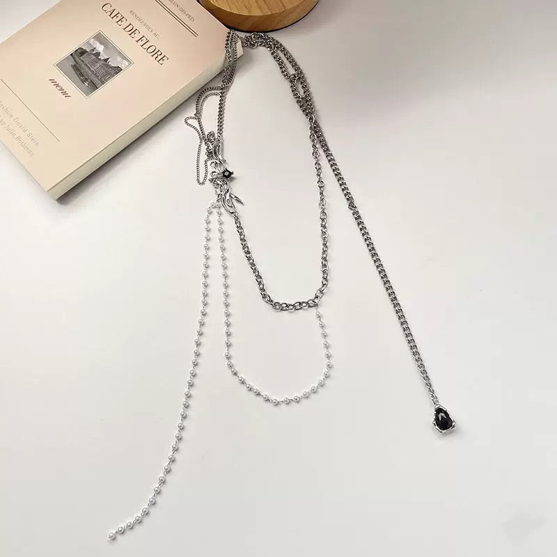 MULTI-LAYER PEARL TASSEL CHAIN / A1143